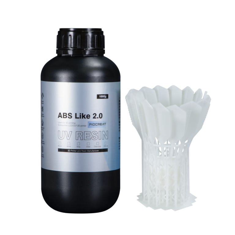 PioCreat ABS-Like 3D Printer Resin 2.0 - White piocreat abs like 3d printer resin 2.0 – white