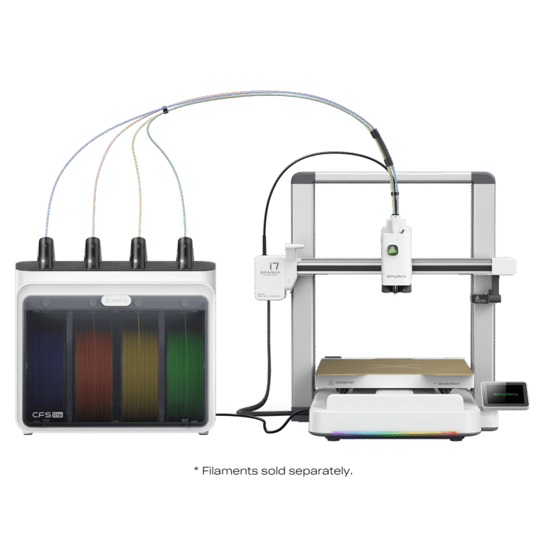 sparkx i7 series 3d printer – i7 color combo (i7 single model+cfs lite)