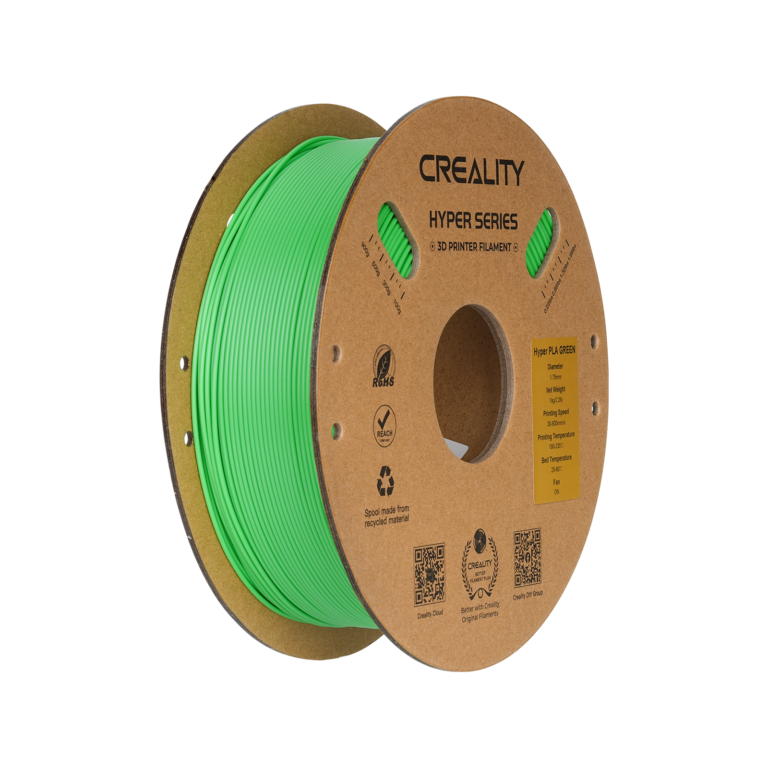 hyper 1.75mm pla 3d printing filament 1kg – green