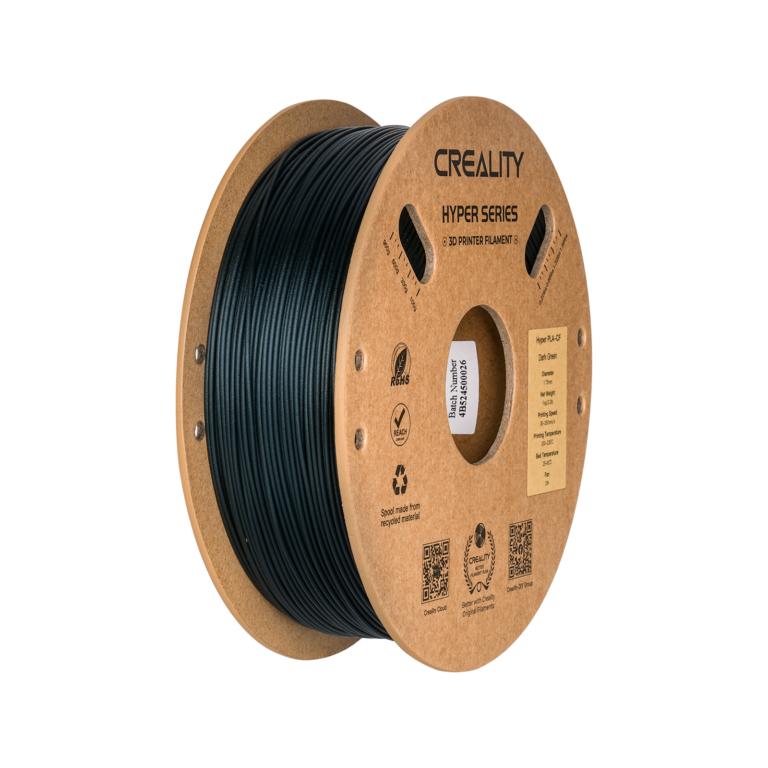 hyper pla cf carbon fiber 1.75mm 3d printing filament 1kg – dark green