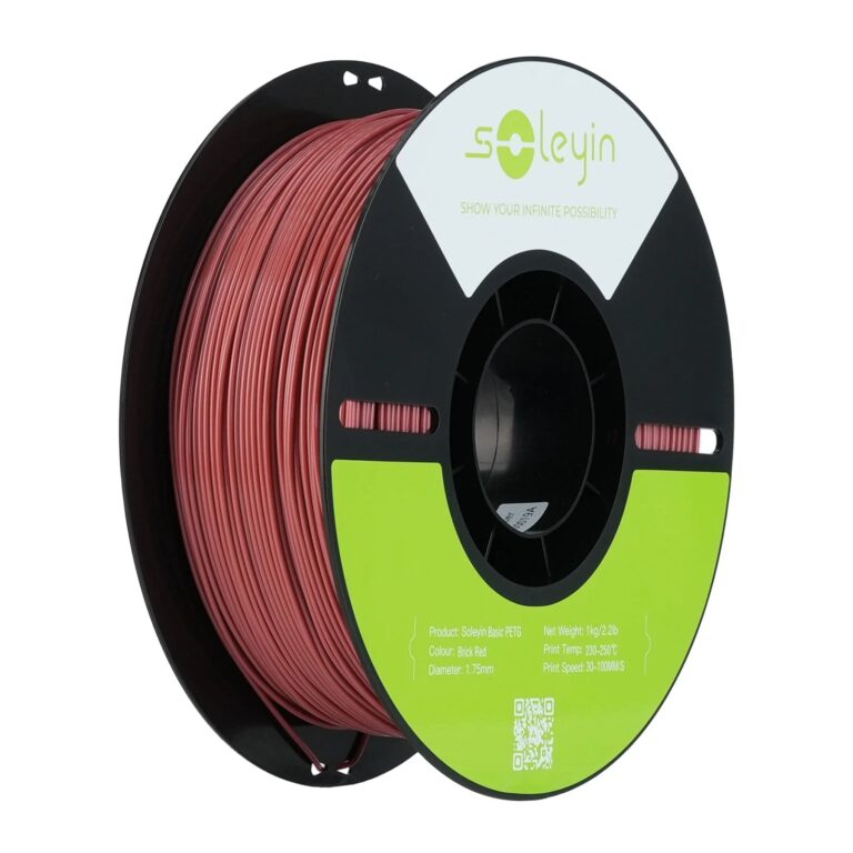 Soleyin Basic PETG 3D Printing Filament 1kg - Brick Red soleyin basic petg 3d printing filament 1kg – brick red