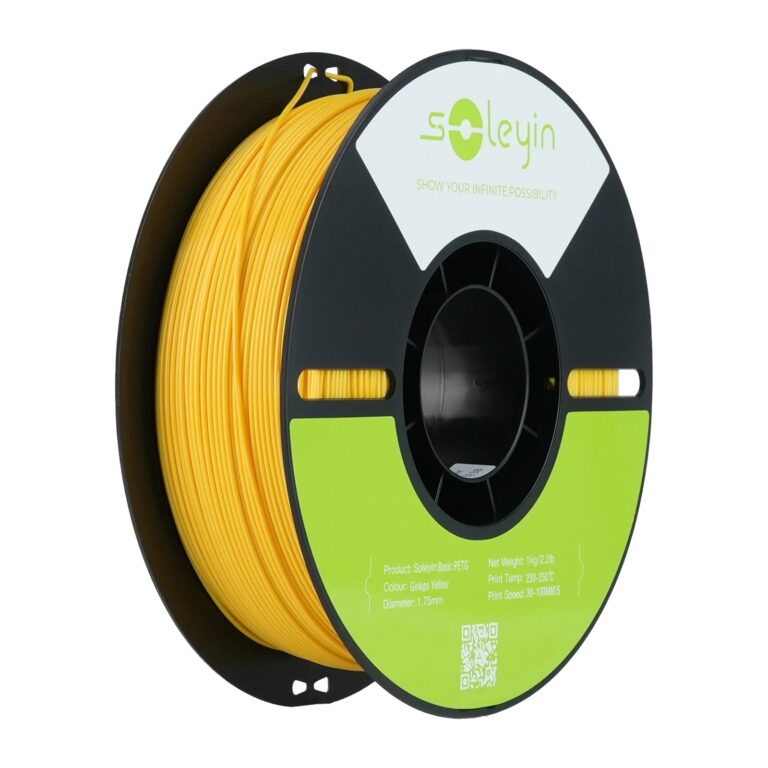 soleyin basic petg 3d printing filament 1kg – ginkgo yellow