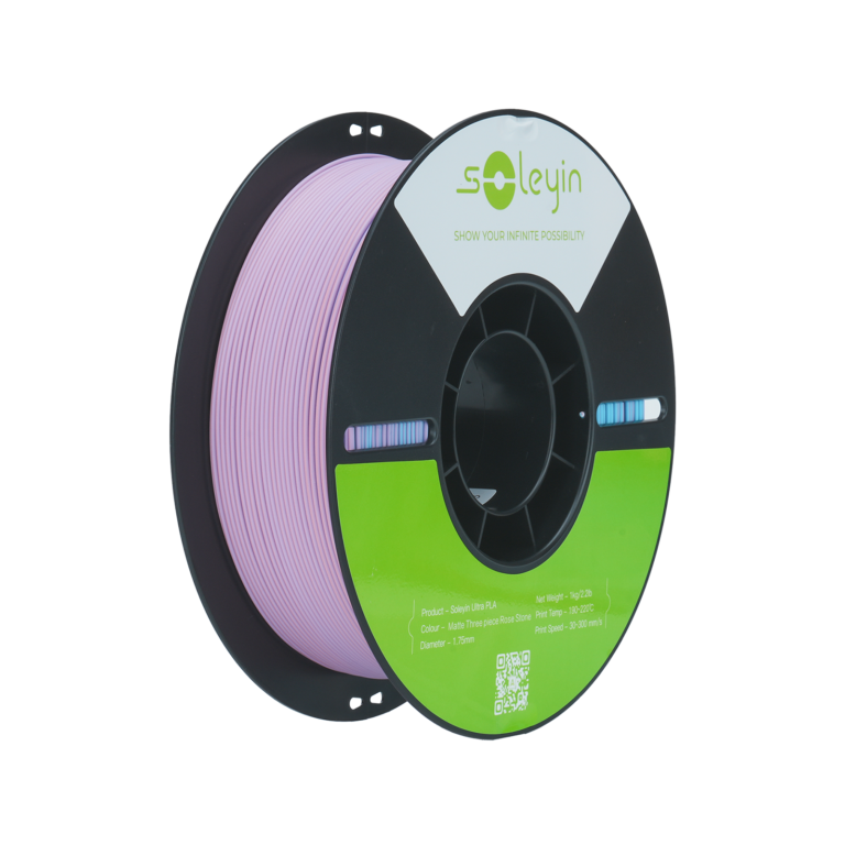 soleyin ultra pla 1.75mm 3d printing filament 1kg – matte rose stone