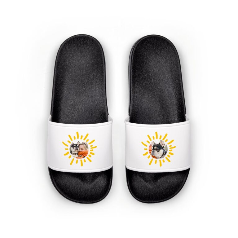 personalised sliders flip flops – black – eu 43
