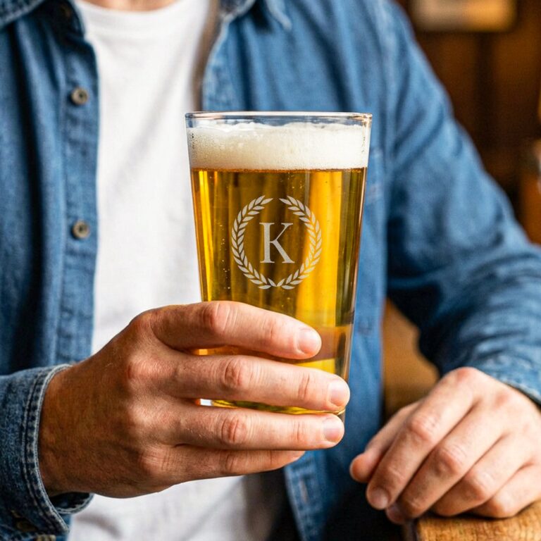 engraved beer glass – 4 pcs