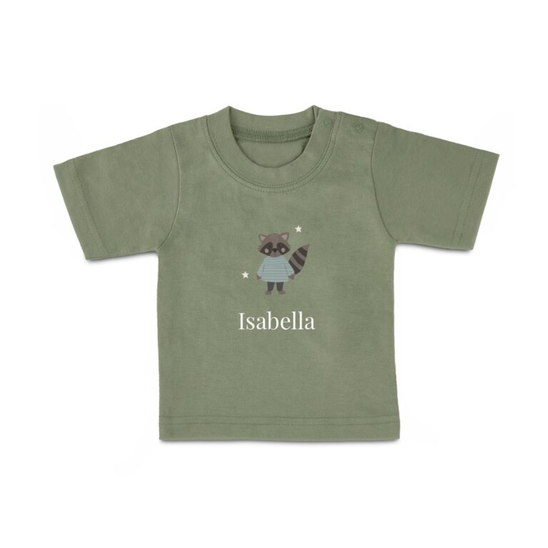 baby t shirt – printed – short sleeves – green – 74/80