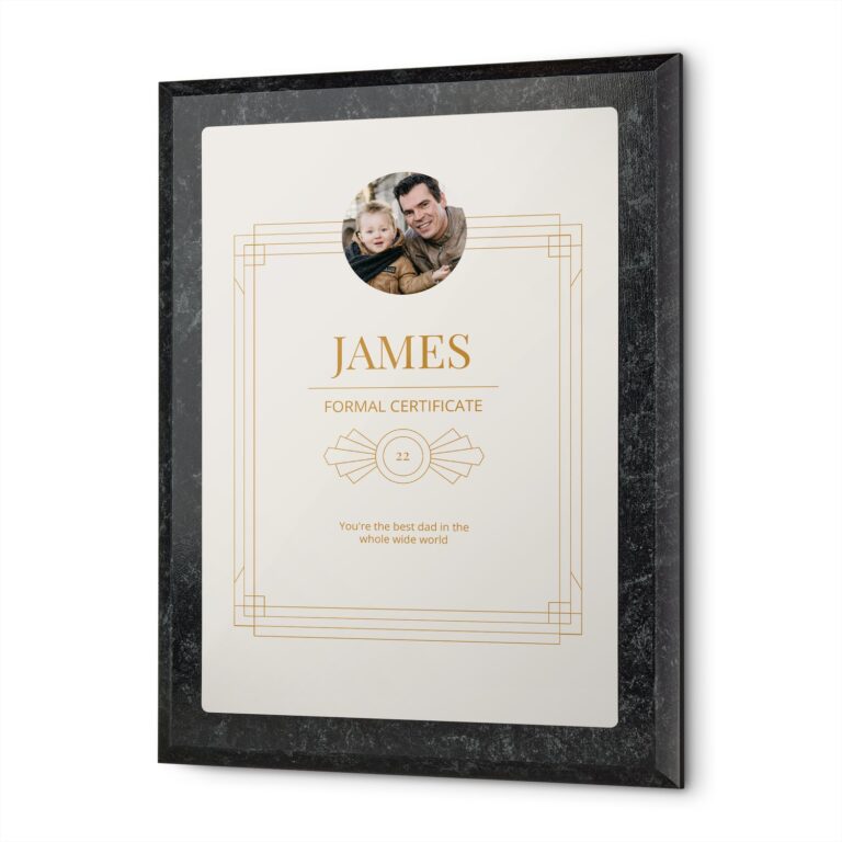 personalised certificate