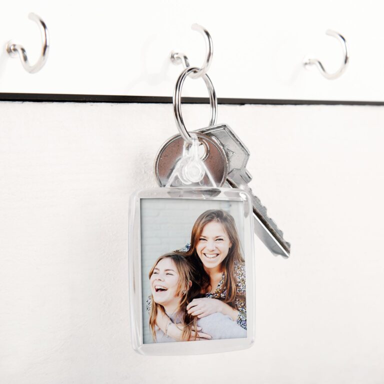 personalised key ring – acrylic – double sided – 100 pcs