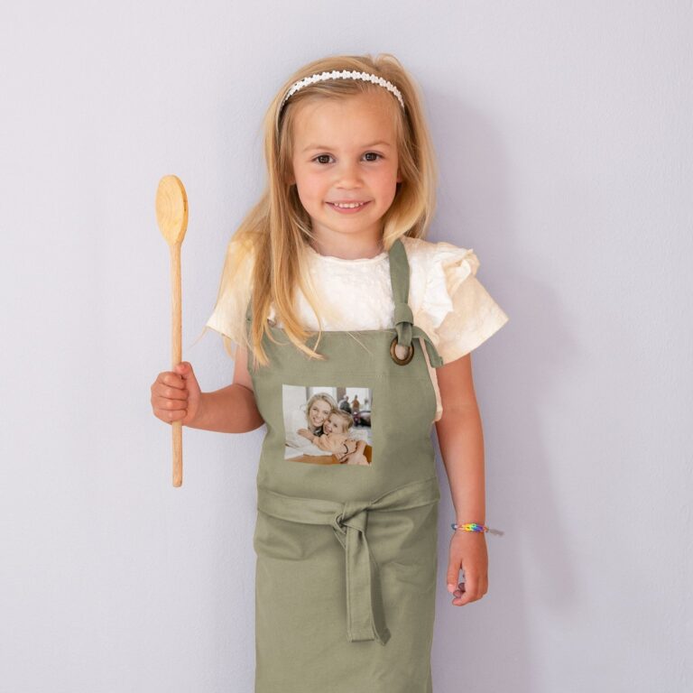personalised children's apron – khaki green