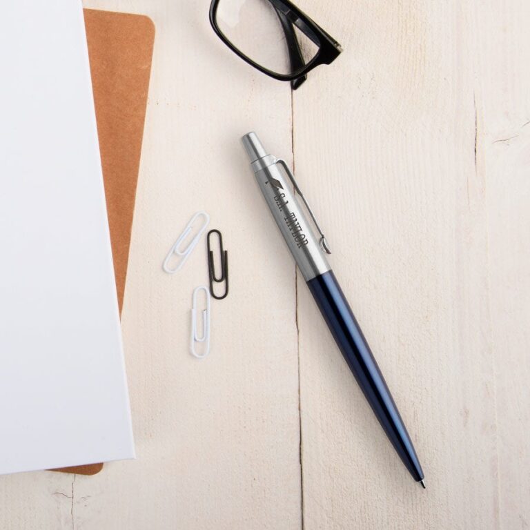 Personalised ballpoint pen - Parker - Jotter - Blue - Left-handed personalised ballpoint pen – parker – jotter – blue – left handed