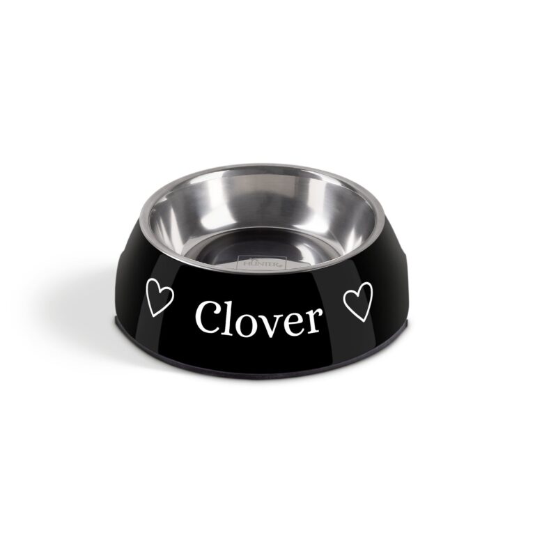 personalised cat food bowl – black