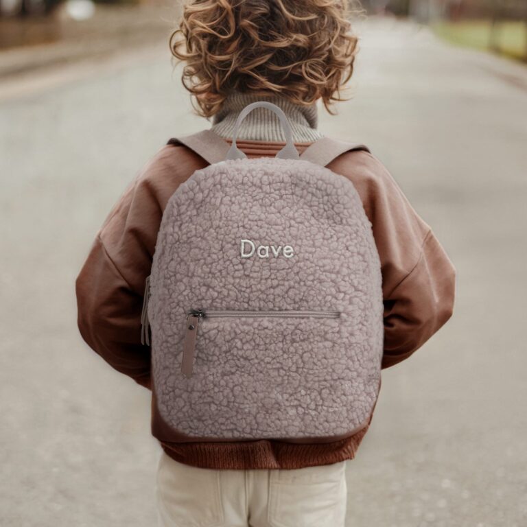 Personalised teddy backpack - Child - Taupe personalised teddy backpack – child – taupe