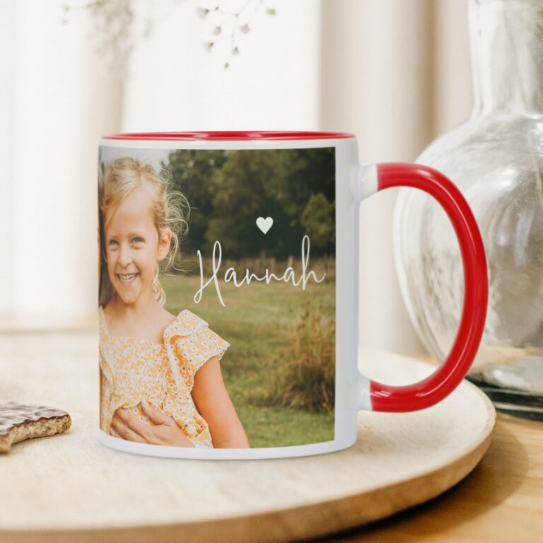 personalised mug – red