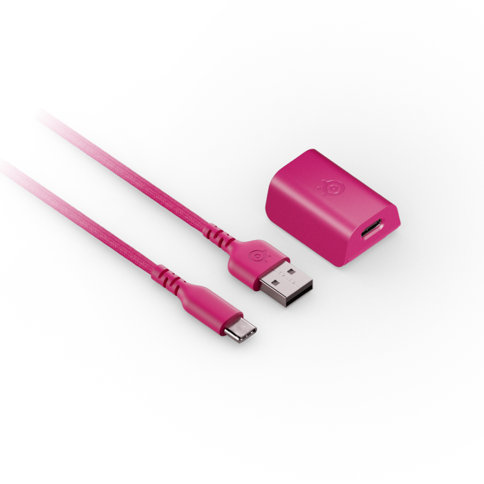 Replacement USB Cable and Adapter for Aerox 3 Wireless Gen 2 | Magenta Haze replacement usb cable and adapter for aerox 3 wireless gen 2 | magenta haze