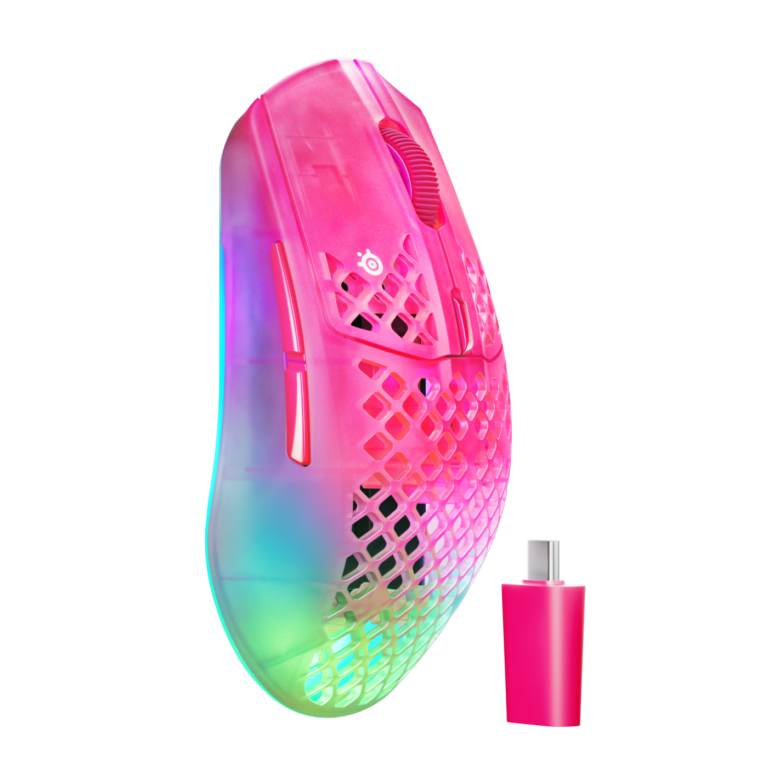 steelseries aerox 3 wireless gen 2 gaming mouse | magenta haze