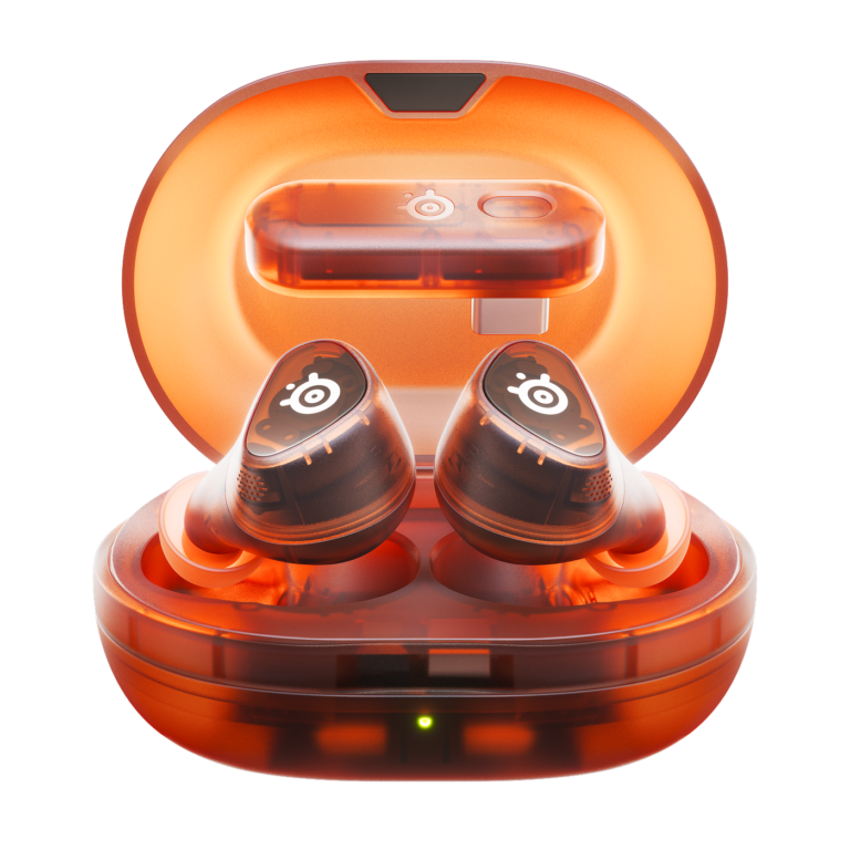 steelseries arctis gamebuds� glorange gaming earbuds