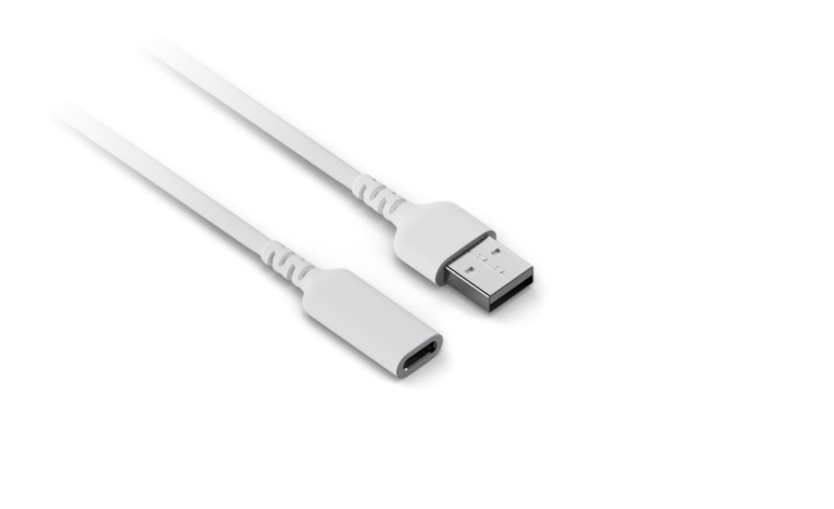 usb c to usb a adapter cable white