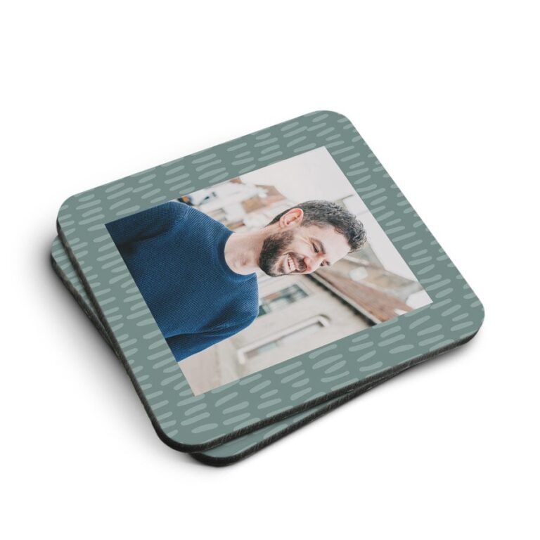 premium photo coaster hardboard – square – 2 pieces