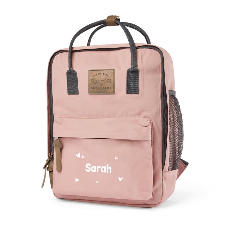 Personalised name backpack - Pink personalised name backpack – pink