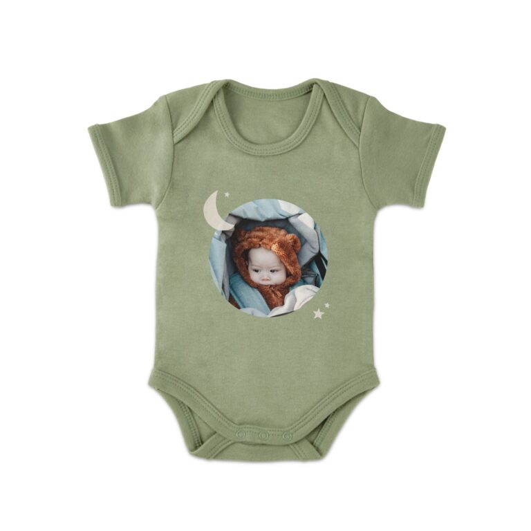 babygrow – printed – short sleeves – green – 74/80