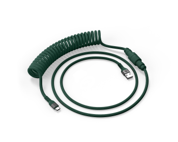 coiled cable: pine green