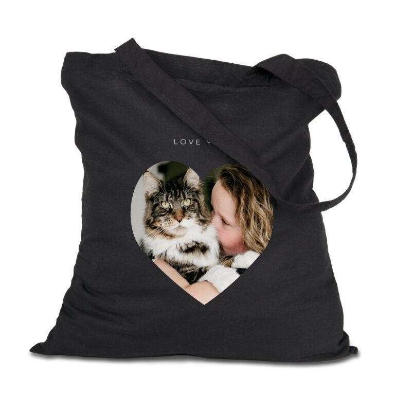 personalised tote bag – black – 3 pcs