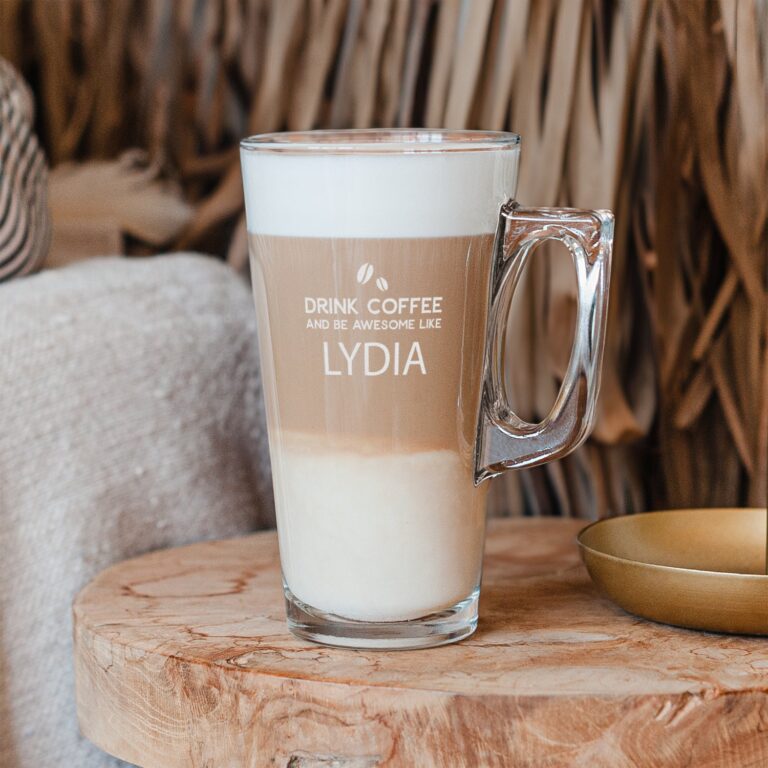 Personalised latte macchiato glass - Engraved personalised latte macchiato glass – engraved