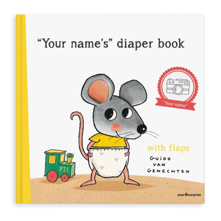personalised children's book – the diaper book – xxl lift the flap book