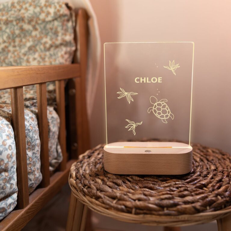 personalised light with name – rectangle