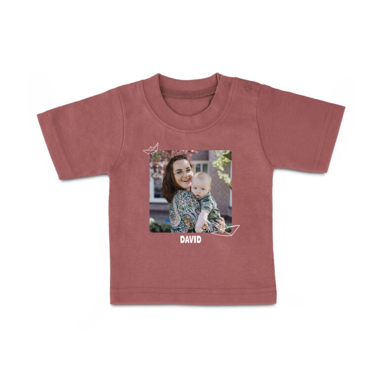 baby t shirt – printed – short sleeves – pink – 86/92