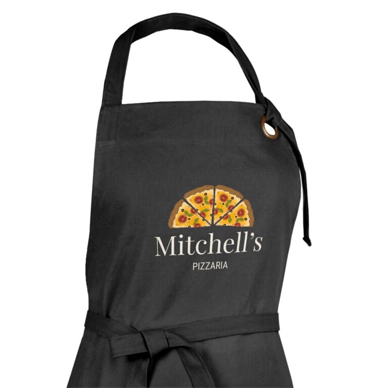 personalised kitchen apron – black