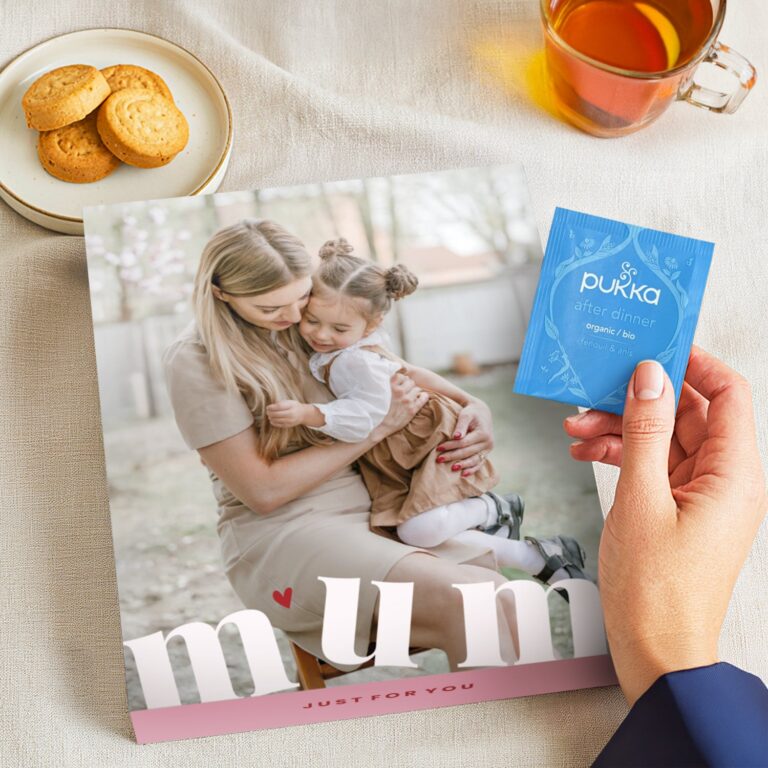 personalised tea box with 45 pukka tea bags