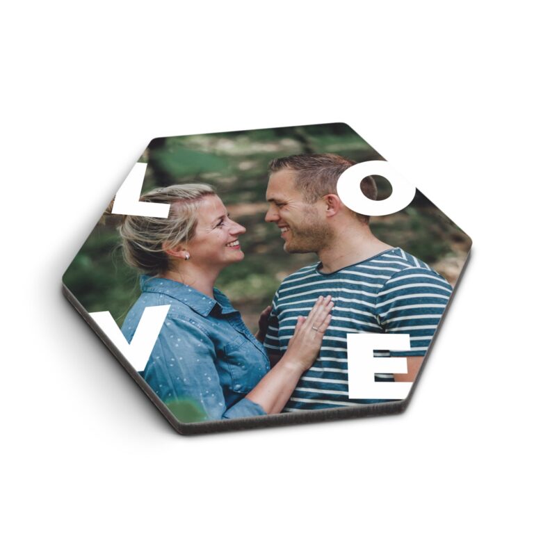 Premium Photo Coaster- Hardboard - Hexagon - 1 piece premium photo coaster hardboard – hexagon – 1 piece