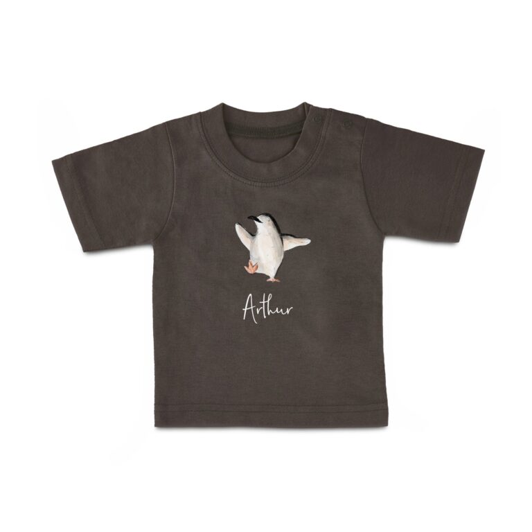 baby t shirt – printed – short sleeves – antracite – 74/80