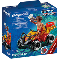 playmobil city action beach patrol quad playset