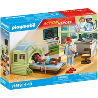 playmobil action heroes mri scanner with patient playset