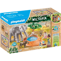 playmobil wiltopia elephant at the water hole playset