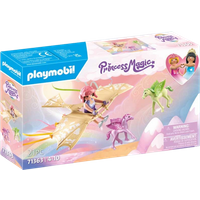 playmobil rainbow trip with pegasus foals in the clouds playset
