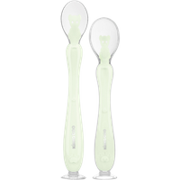 Kikka Boo Silicone Spoons with Suction Cup – Mint – 2 pcs kikka boo silicone spoons with suction cup – mint – 2 pcs