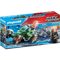 playmobil city action police go kart escape playset