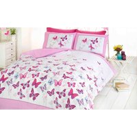 reversible flutter duvet set:double