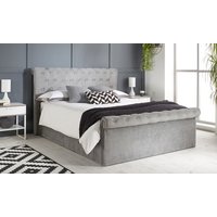 chesterfield ottoman storage bed with optional mattress: double/without mattress