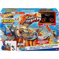 hot wheels monster trucks arena smashers tiger shark challenge set