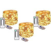 pack of three usb fairy lights: three