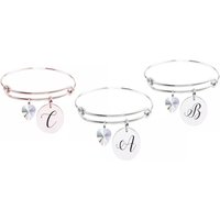 Initial Charm and Heart Charm Gift Made with Crystals from Swarovski®: J initial charm and heart charm gift made with crystals from swarovski®: j