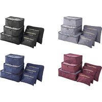 lightweight washable storage travel bags:black/6 pack