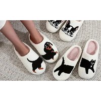 cartoon animals print slippers : german shepherd /uk7 8