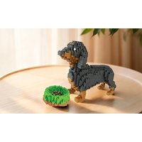 mini dog breed building block set : dachshund