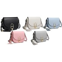 cross body saddle bag: white