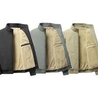 Men'sWinter Warm Thick Jacket: Khaki and Grey/6XL/Two men’swinter warm thick jacket: khaki and grey/6xl/two